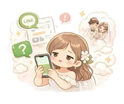 เจ้าสาวเหนื่อยทักถาม RSVP ใน LINE - SnazzyInvitation ช่วยได้