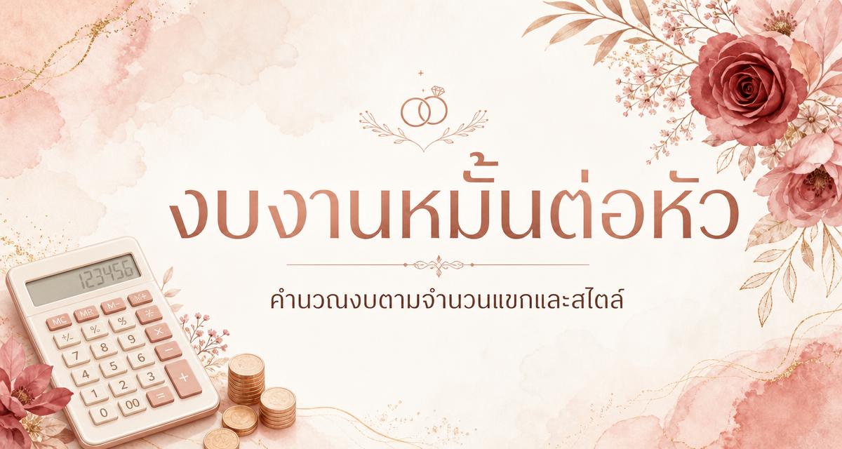 หมั้น กี่ บาท 2569: คำนวณงบต่อหัว