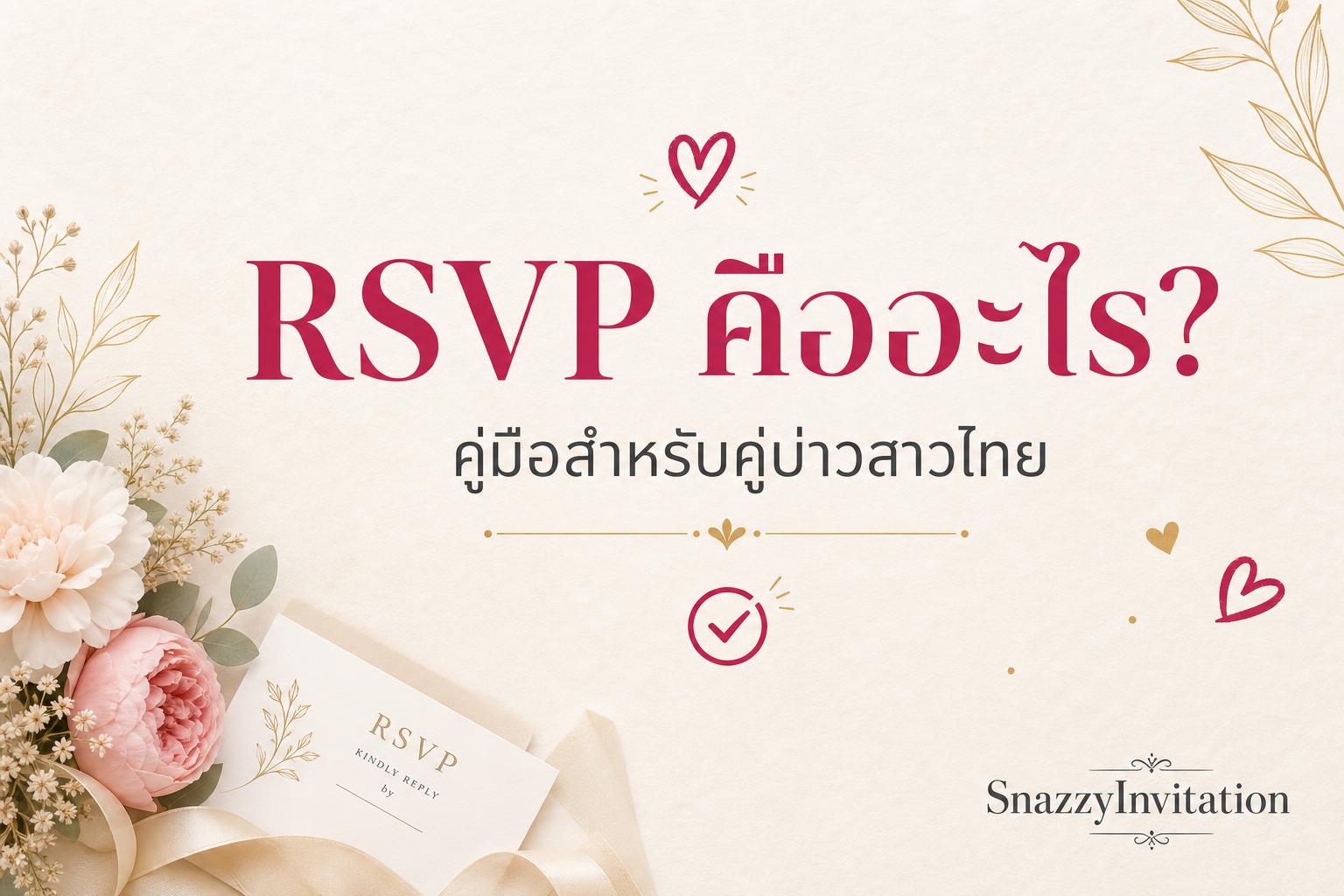 RSVP คืออะไร? คู่มือครบจบสำหรับคู่บ่าวสาวไทย