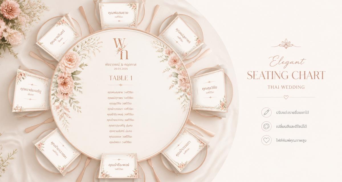 Seating Chart งานแต่ง คืออะไร? วิธีทำผังโต๊ะออนไลน์