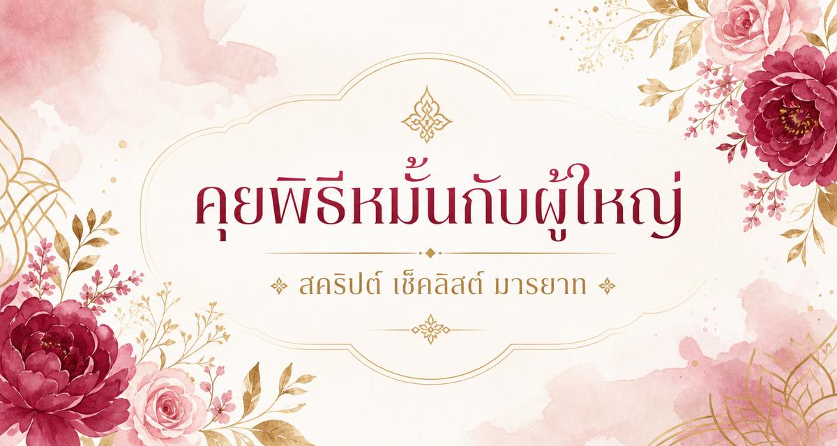 คุยพิธีหมั้นกับผู้ใหญ่: สคริปต์ เช็คลิสต์ มารยาท